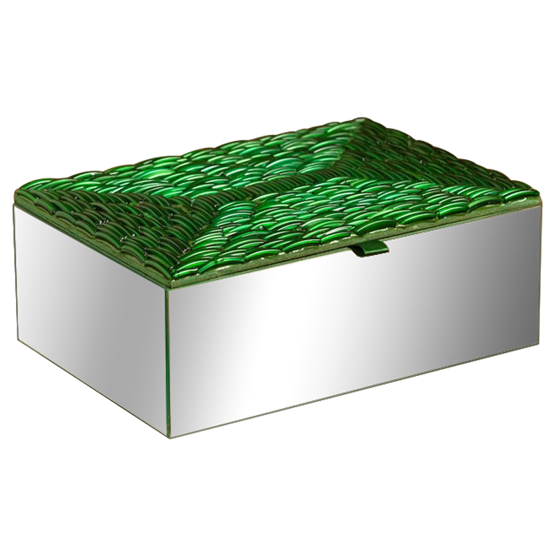 Шкатулка Green Scales Mirrored Box Зеленый Зеркало Шкатулка Green Scales Mirrored Box Зеленый Зеркало во Владивостоке | Loft Concept