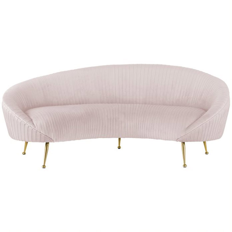 Диван Pebernat Lounge Sofa light pink Золотой Розовый пастельный Диван Pebernat Lounge Sofa light pink Золотой Розовый пастельный во Владивостоке | Loft Concept