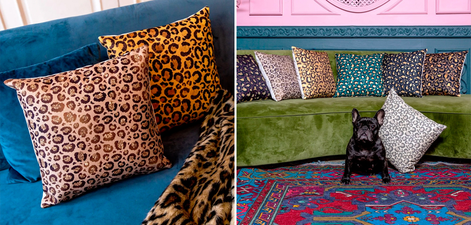 Декоративная подушка с леопардовым принтом Wild animals Glow - Loft-Concept во Владивостоке
