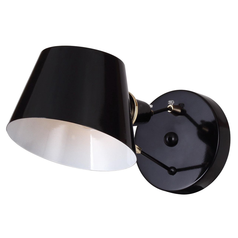 Черное бра Retro Future Light Черный Белый Золотой Черное бра Retro Future Light Черный Белый Золотой во Владивостоке | Loft Concept