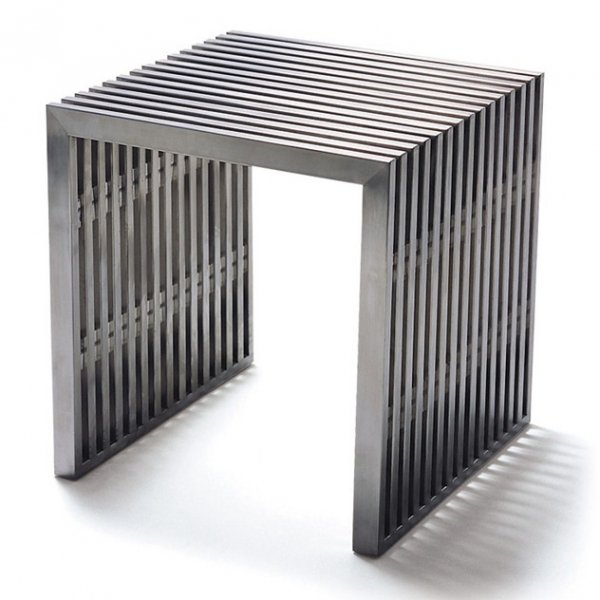 Приставной стол Metal Ribs Counter Table Золотой Хром Приставной стол Metal Ribs Counter Table Золотой Хром во Владивостоке | Loft Concept