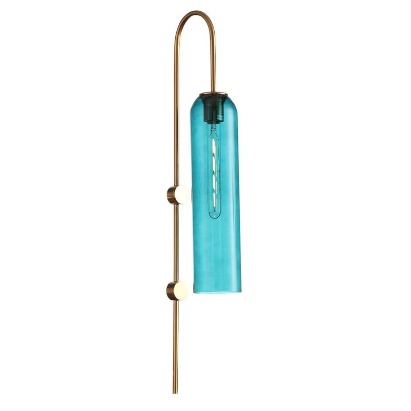 Бра ARTICOLO float Wall Sconce Blue Голубой Латунь Бра ARTICOLO float Wall Sconce Blue Голубой Латунь во Владивостоке | Loft Concept