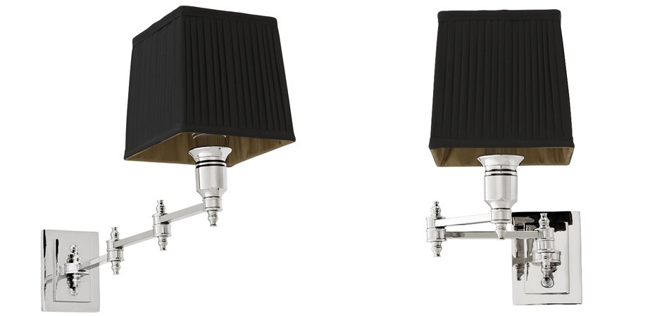 Бра Wall Lamp Lexington Swing Nickel+Black Бра Wall Lamp Lexington Swing Nickel+Black - Loft-Concept во Владивостоке
