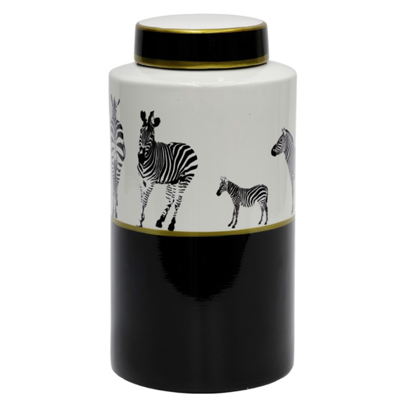 Ваза Zebra Vase white and black 32 Белый Черный Золотой Ваза Zebra Vase white and black 32 Белый Черный Золотой во Владивостоке | Loft Concept