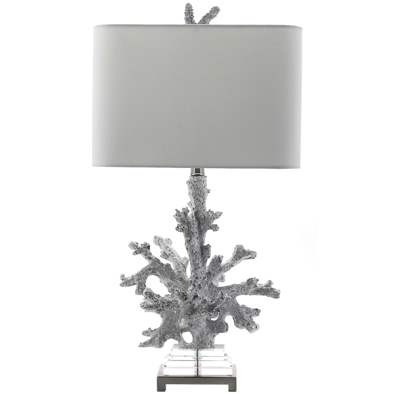 Настольная лампа Coral Grey Table Lamp Серый Прозрачный Настольная лампа Coral Grey Table Lamp Серый Прозрачный во Владивостоке | Loft Concept