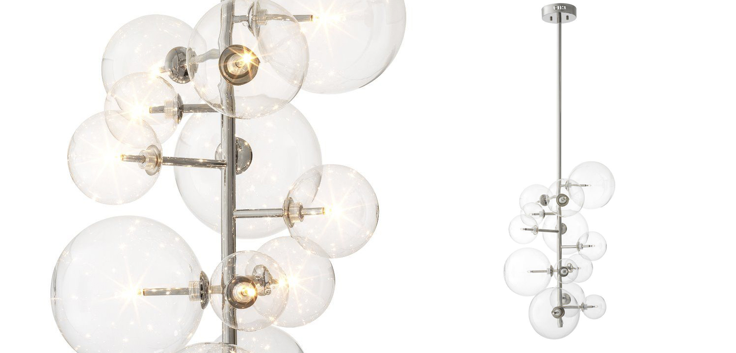 Люстра Eichholtz Chandelier Ezra Nickel - фото