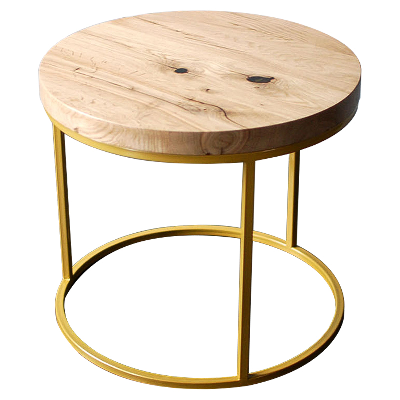 Кофейный стол Beck Industrial Metal Rust Coffee Table Светлый дуб Золотой Кофейный стол Beck Industrial Metal Rust Coffee Table Светлый дуб Золотой во Владивостоке | Loft Concept