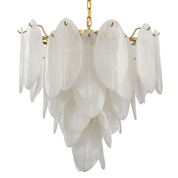 Люстра Angel Style Italian Murano Glass Золотой Прозрачный белый Люстра Angel Style Italian Murano Glass Золотой Прозрачный белый во Владивостоке | Loft Concept