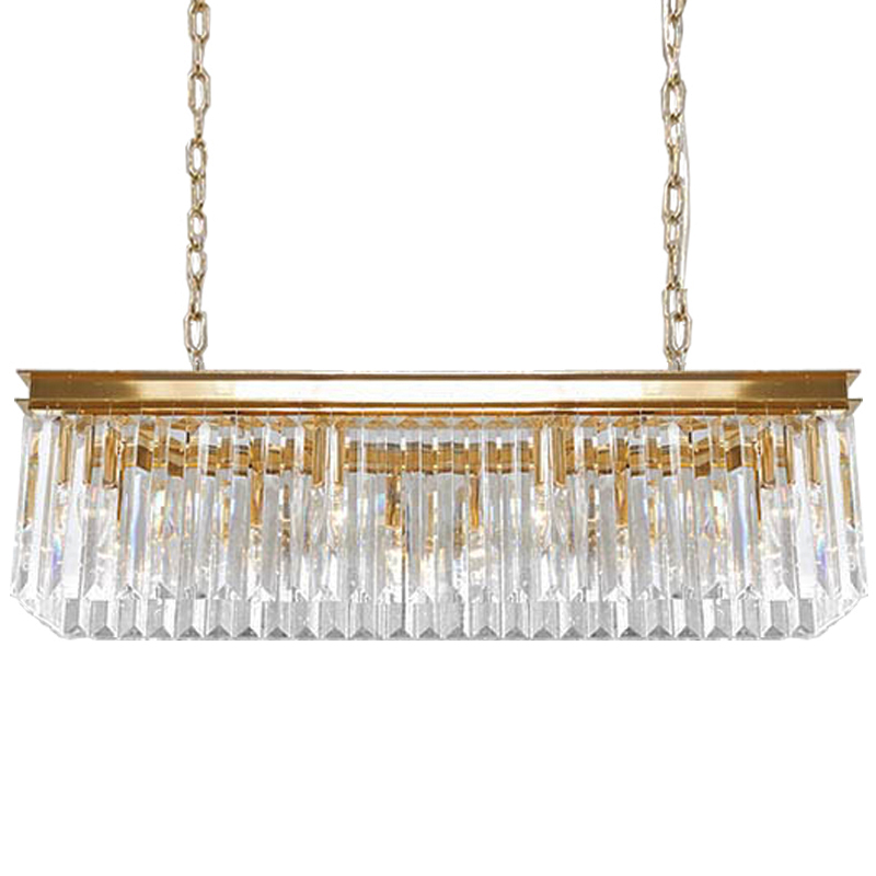 Люстра RH Odeon Chandelier Gold 90 Прозрачное Стекло Золотой во Владивостоке | Loft Concept 