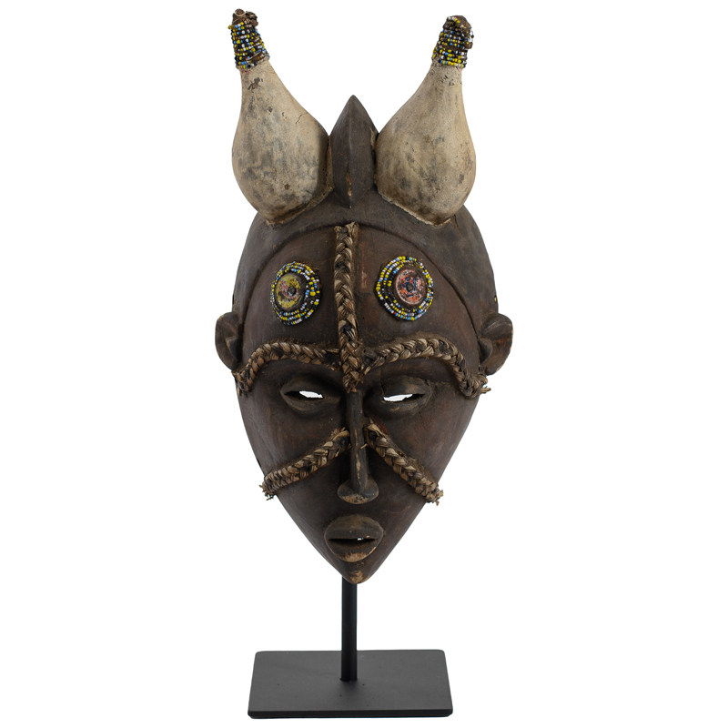 Маска African Mask Asita Коричневый Мульти Черный Маска African Mask Asita Коричневый Мульти Черный во Владивостоке | Loft Concept