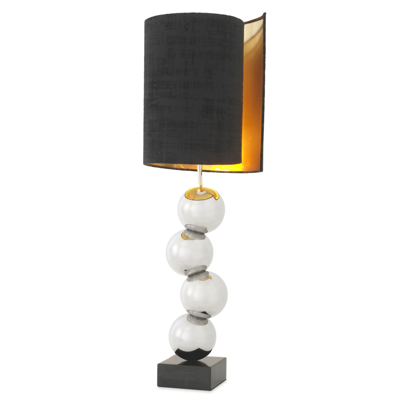 Настольная лампа Eichholtz Table Lamp Aerion Nickel Черный Никель Черный Мрамор Nero Настольная лампа Eichholtz Table Lamp Aerion Nickel Черный Никель Черный Мрамор Nero во Владивостоке | Loft Concept