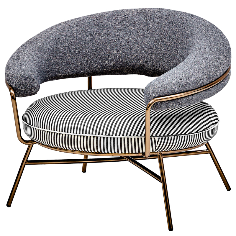 Кресло Howard Chair Черно-белый Золотой Кресло Howard Chair Черно-белый Золотой во Владивостоке | Loft Concept