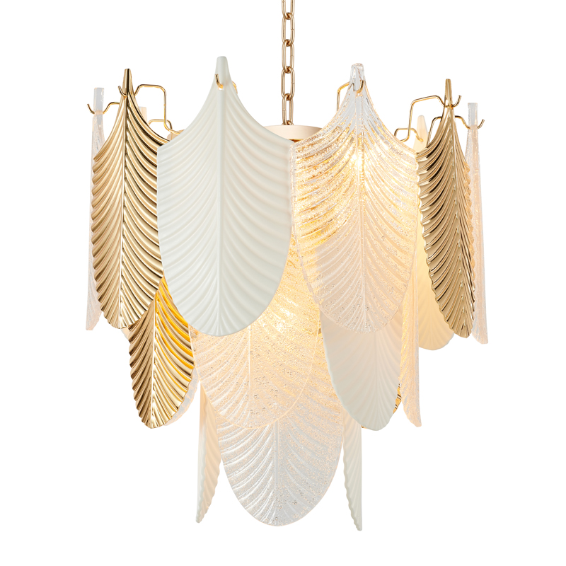 Люстра Abelia Chandelier 48 Золотой Белый Прозрачный Люстра Abelia Chandelier 48 Золотой Белый Прозрачный во Владивостоке | Loft Concept