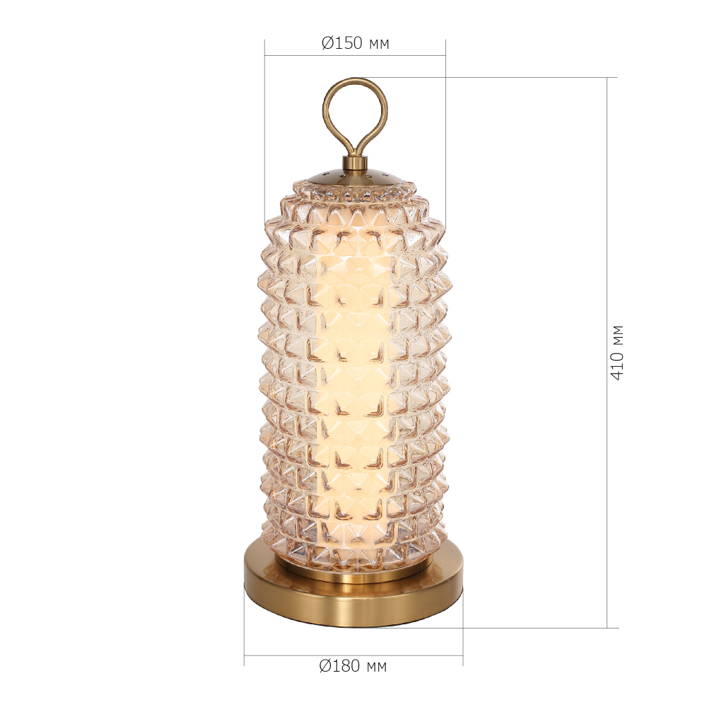 Настольная лампа с факутрным стеклянным плафоном Sonora во Владивостоке