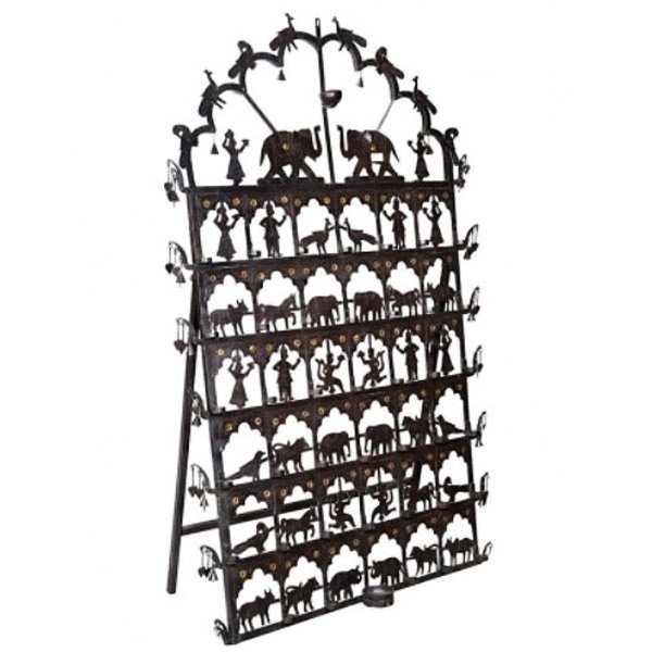 Большой подсвечник Large Indian Candlestick Винтажный черный Латунь Большой подсвечник Large Indian Candlestick Винтажный черный Латунь во Владивостоке | Loft Concept