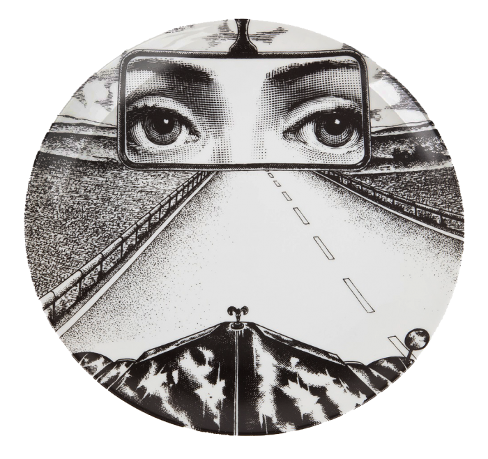 Декоративная тарелка Fornasetti 321 Черный Декоративная тарелка Fornasetti 321 Черный во Владивостоке | Loft Concept