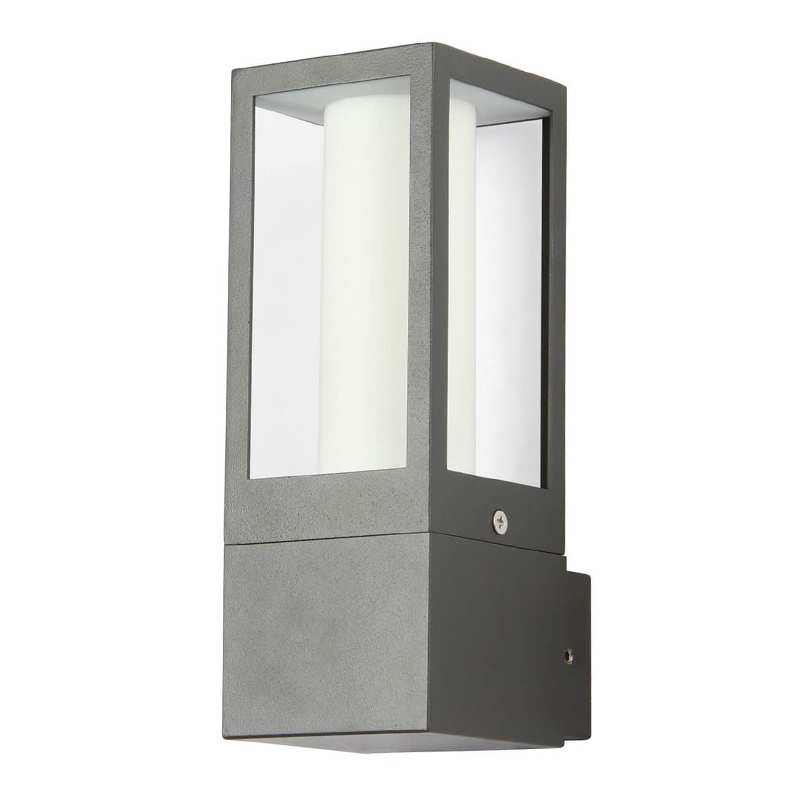 Уличный настенный светильник Leyton Street Lamp Черный Белый Прозрачное Стекло Уличный настенный светильник Leyton Street Lamp Черный Белый Прозрачное Стекло во Владивостоке | Loft Concept