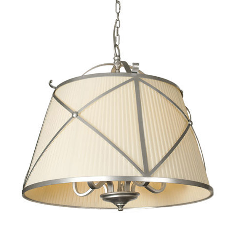 Люстра абажур Provence Lampshade Light Silver Chandelier Серебряный Бежевый Люстра абажур Provence Lampshade Light Silver Chandelier Серебряный Бежевый во Владивостоке | Loft Concept