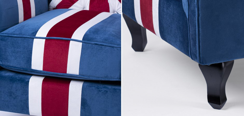 Кресло Armchair Union Jack velvet - фото №1