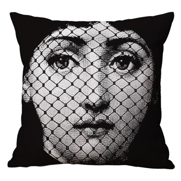 Декоративная подушка Fornasetti 078 Черно-белый Декоративная подушка Fornasetti 078 Черно-белый во Владивостоке | Loft Concept