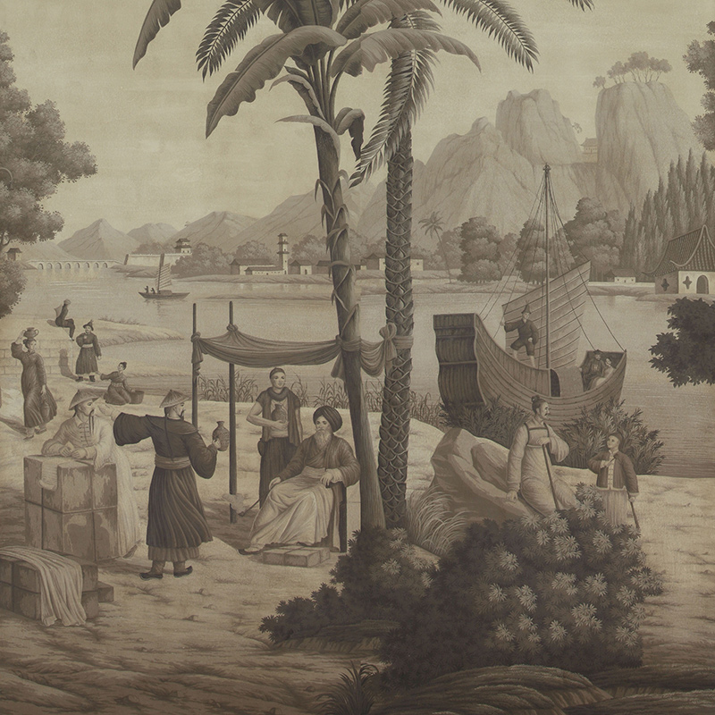Обои ручная роспись Procession Chinoise Eau Forte on antique scenic Xuan paper Обои ручная роспись Procession Chinoise Eau Forte on antique scenic Xuan paper во Владивостоке | Loft Concept