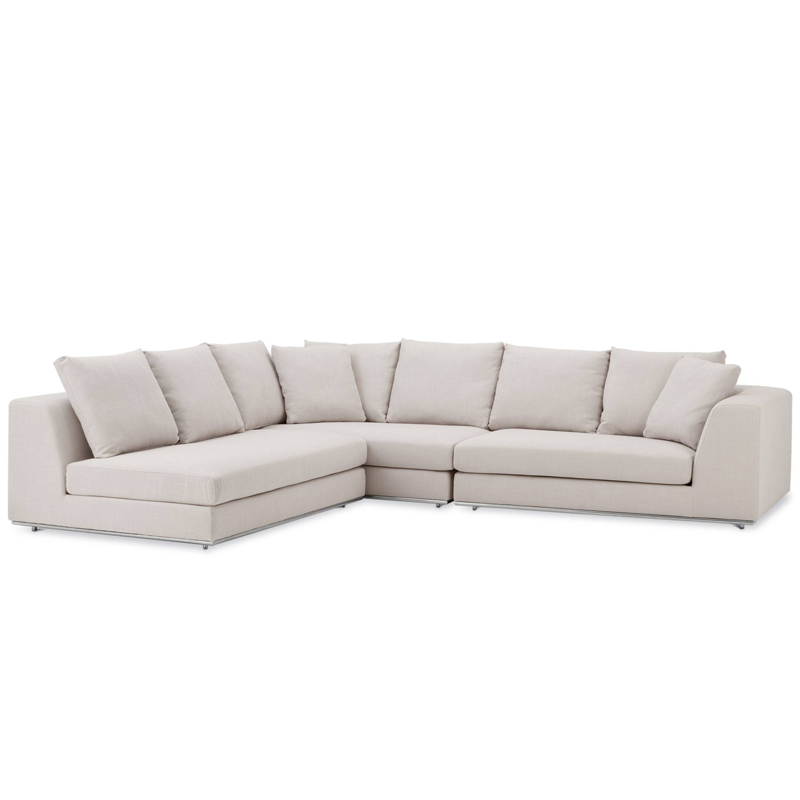 Диван Eichholtz Sofa Richard Gere Молочный Нержавеющая сталь Диван Eichholtz Sofa Richard Gere Молочный Нержавеющая сталь во Владивостоке | Loft Concept