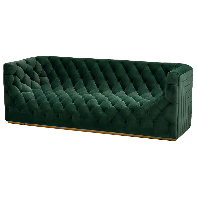 Диван велюровый Arwen Green Sofa Зелёный Зеленый Диван велюровый Arwen Green Sofa Зелёный Зеленый во Владивостоке | Loft Concept