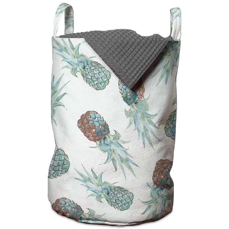 Корзина Pineapple Pattern Basket Голубой пастельный Белый Корзина Pineapple Pattern Basket Голубой пастельный Белый во Владивостоке | Loft Concept