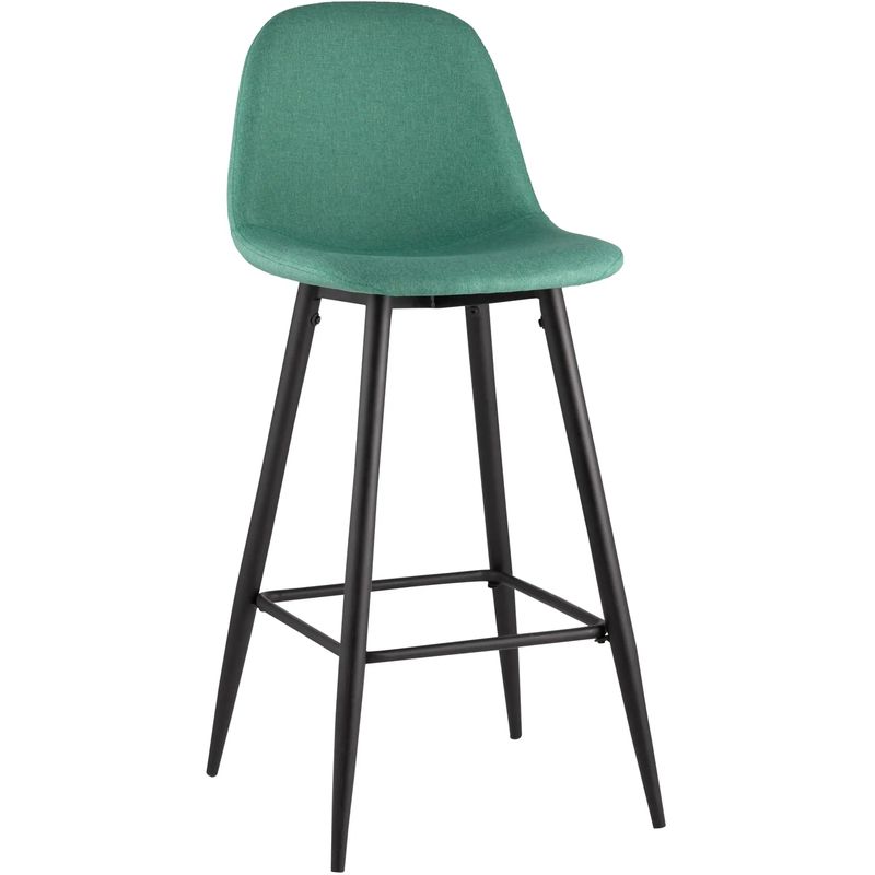 Барный Стул Archie Chair Зеленая Рогожка Зеленый Черный Барный Стул Archie Chair Зеленая Рогожка Зеленый Черный во Владивостоке | Loft Concept