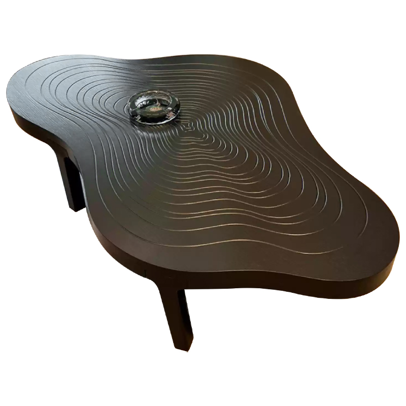 Кофейный стол Wade Curved Coffee Table Коричневый Кофейный стол Wade Curved Coffee Table Коричневый во Владивостоке | Loft Concept