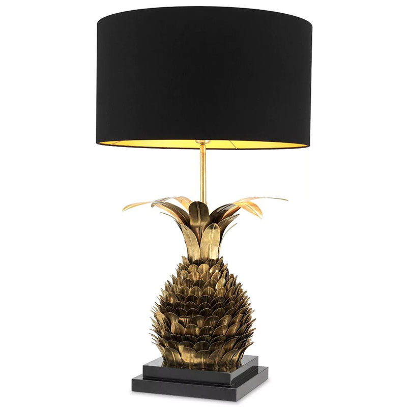 Настольная лампа Eichholtz Table Lamp Ananas Черный Латунь Винтажная латунь во Владивостоке | Loft Concept 