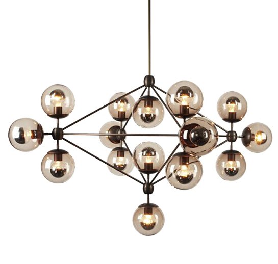 Люстра Modo Chandelier 15 Globes Дымчатый (Smoke) Люстра Modo Chandelier 15 Globes Дымчатый (Smoke) во Владивостоке | Loft Concept