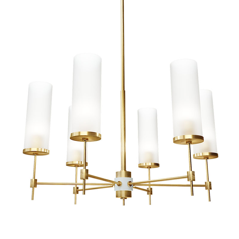 Люстра Дизайнерская Candle Holder из Сатинированной Латуни Латунь Белый Люстра Дизайнерская Candle Holder из Сатинированной Латуни Латунь Белый во Владивостоке | Loft Concept