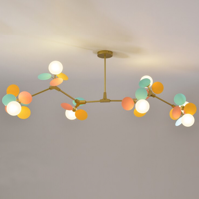 Люстра MATISSE Chandelier branch Золотой Белый Мульти Светло-серый Люстра MATISSE Chandelier branch Золотой Белый Мульти Светло-серый во Владивостоке | Loft Concept