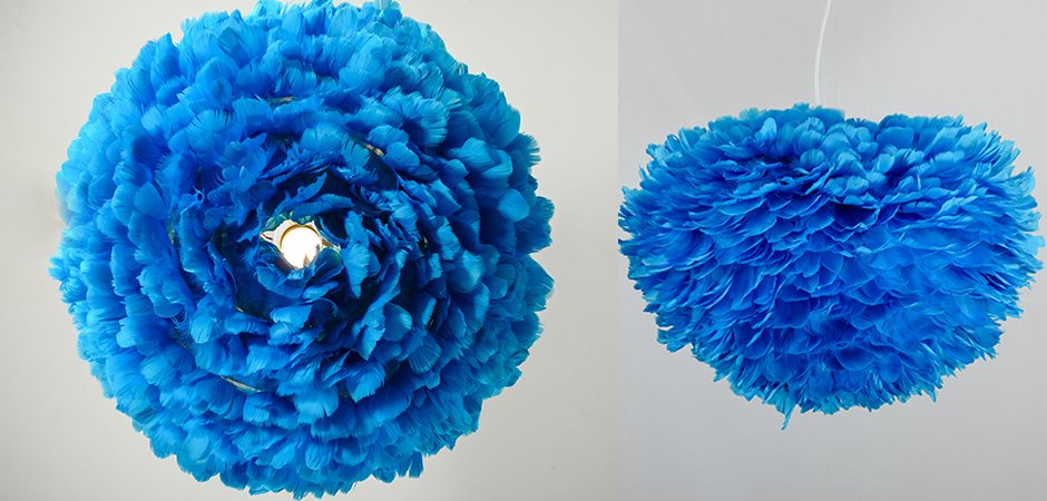 Люстра из перьев Plumage Blue Люстра из перьев Plumage Blue - Loft-Concept во Владивостоке