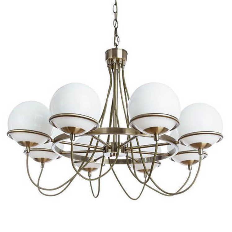 Люстра Melissa Chandelier Bronze Бронза Белый Люстра Melissa Chandelier Bronze Бронза Белый во Владивостоке | Loft Concept