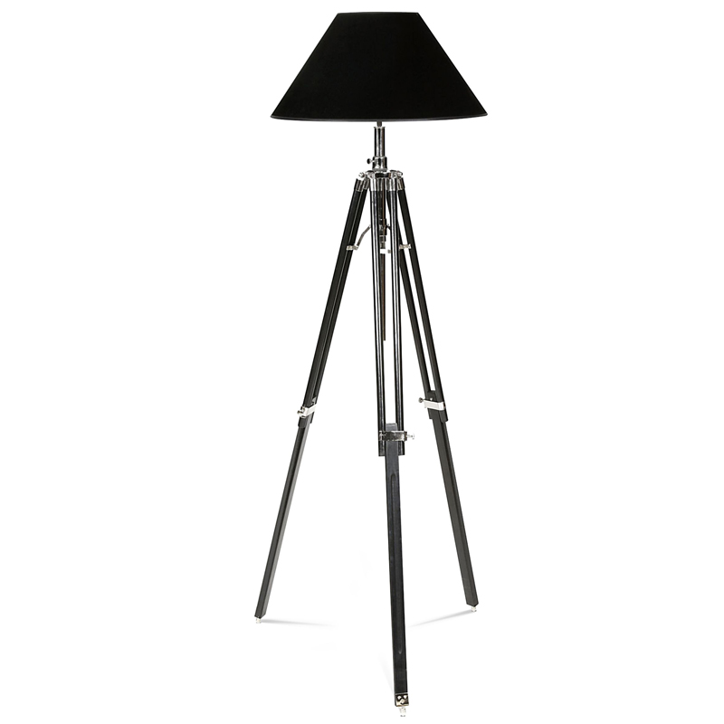 Торшер Eichholtz Floor Lamp Telescope nickel & black Черный Никель Торшер Eichholtz Floor Lamp Telescope nickel & black Черный Никель во Владивостоке | Loft Concept