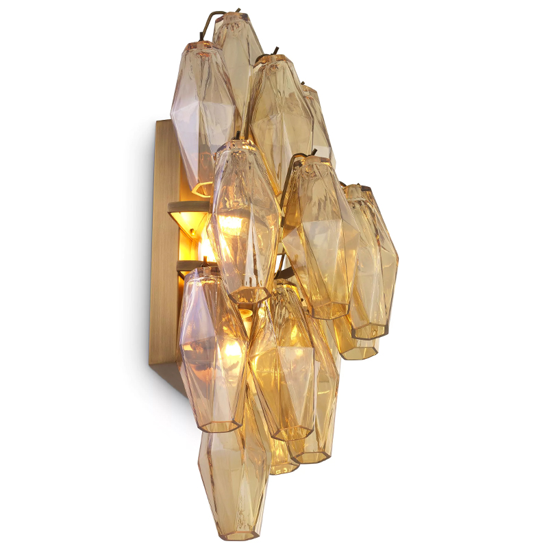 Бра Eichholtz Wall Lamp Benini Amber Латунь Янтарный во Владивостоке | Loft Concept 