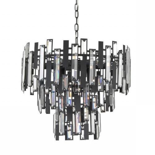 Люстра Darkness Chandelier three cascades Черный Прозрачный Люстра Darkness Chandelier three cascades Черный Прозрачный во Владивостоке | Loft Concept