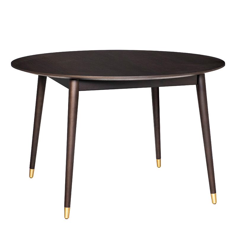Обеденный стол Mateo Round Dinner Table Коричневый Золотой Обеденный стол Mateo Round Dinner Table Коричневый Золотой во Владивостоке | Loft Concept