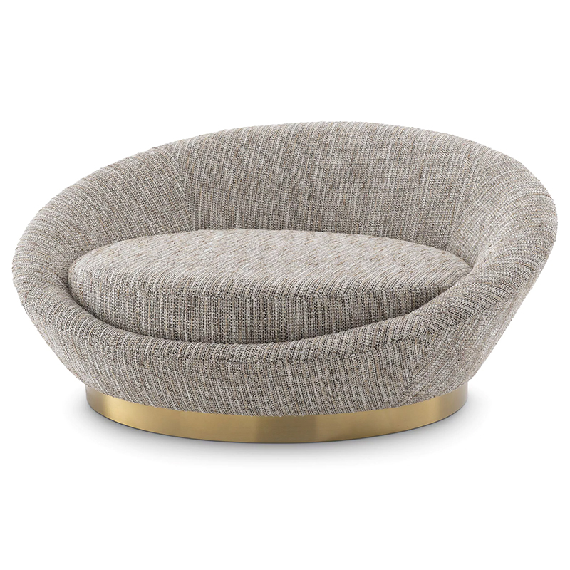 Диван Eichholtz Sofa Duardo Mademoiselle Beige Бежево-серый Латунь Диван Eichholtz Sofa Duardo Mademoiselle Beige Бежево-серый Латунь во Владивостоке | Loft Concept