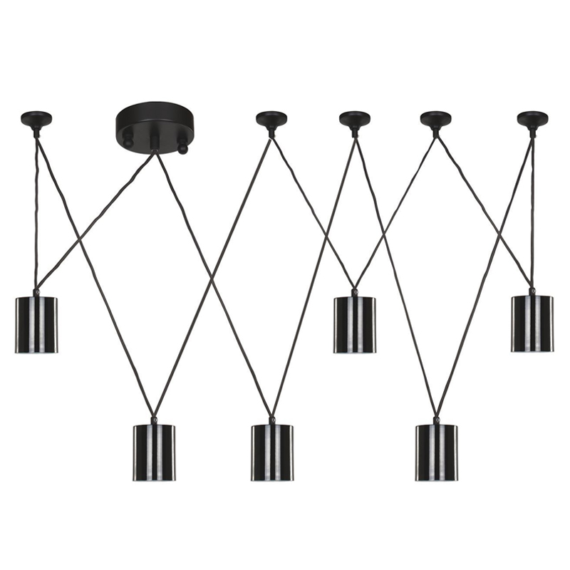 Черная каскадная люстра Wireflow Suspension Черный Черная каскадная люстра Wireflow Suspension Черный во Владивостоке | Loft Concept