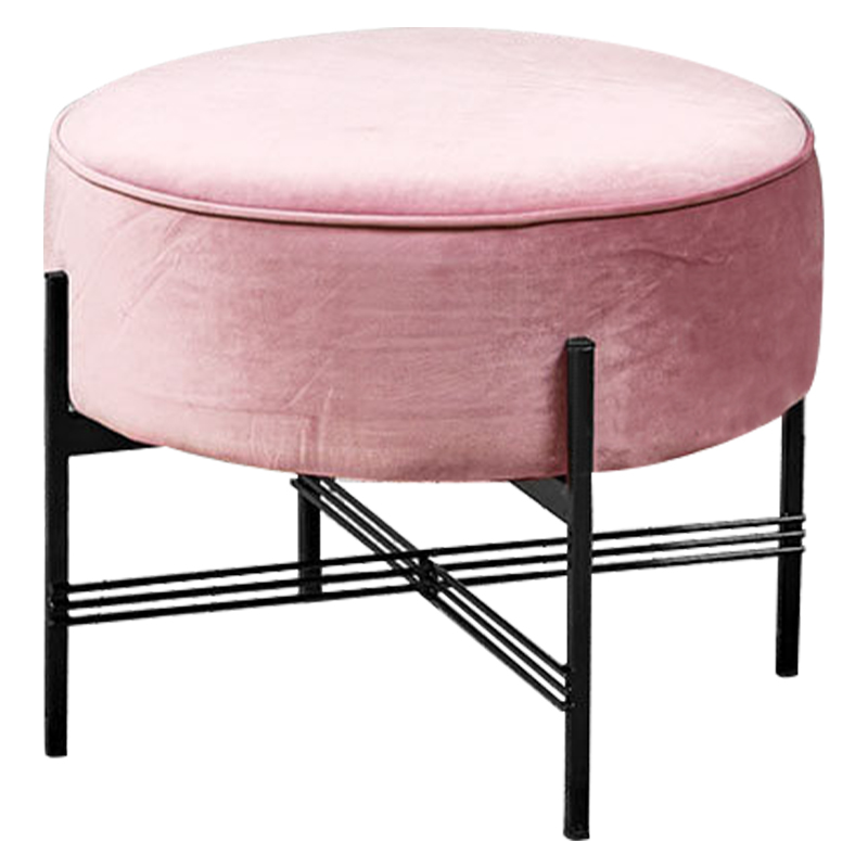 Пуф розовый велюровый Sanjay Velour Pouf Pink Дымчатая Роза Черный Пуф розовый велюровый Sanjay Velour Pouf Pink Дымчатая Роза Черный во Владивостоке | Loft Concept