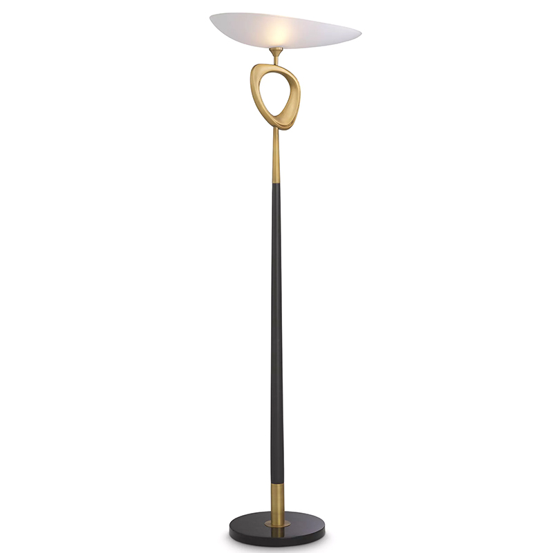 Торшер Eichholtz Floor Lamp Celine Белый Черный Латунь Торшер Eichholtz Floor Lamp Celine Белый Черный Латунь во Владивостоке | Loft Concept