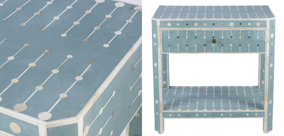 Тумба Sprout Bone Inlay Bedside 1 DRAWER Тумба Sprout Bone Inlay Bedside 1 DRAWER - Loft-Concept во Владивостоке