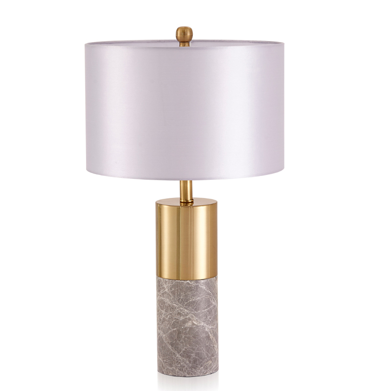 Настольная лампа ZOEY TABLE LAMP Gray base White shade Золотой Белый Серый Настольная лампа ZOEY TABLE LAMP Gray base White shade Золотой Белый Серый во Владивостоке | Loft Concept