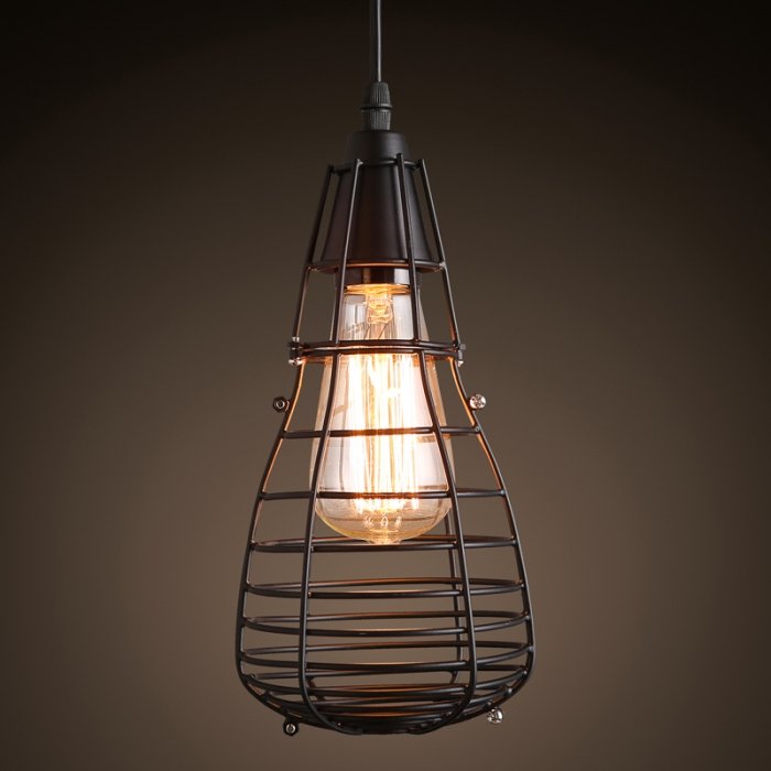 Подвесной светильник Pear Cage Pendant Черный Подвесной светильник Pear Cage Pendant Черный во Владивостоке | Loft Concept