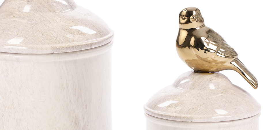 Ваза c крышкой Marble Bird Ваза c крышкой Marble Bird - Loft-Concept во Владивостоке