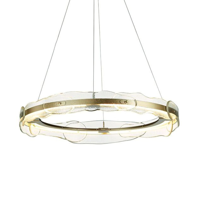 Люстра Ring horizontal glass chandelier Прозрачный Латунь во Владивостоке | Loft Concept 