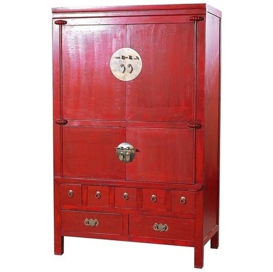Шкаф в китайском стиле Red Box Красный Шкаф в китайском стиле Red Box Красный во Владивостоке | Loft Concept